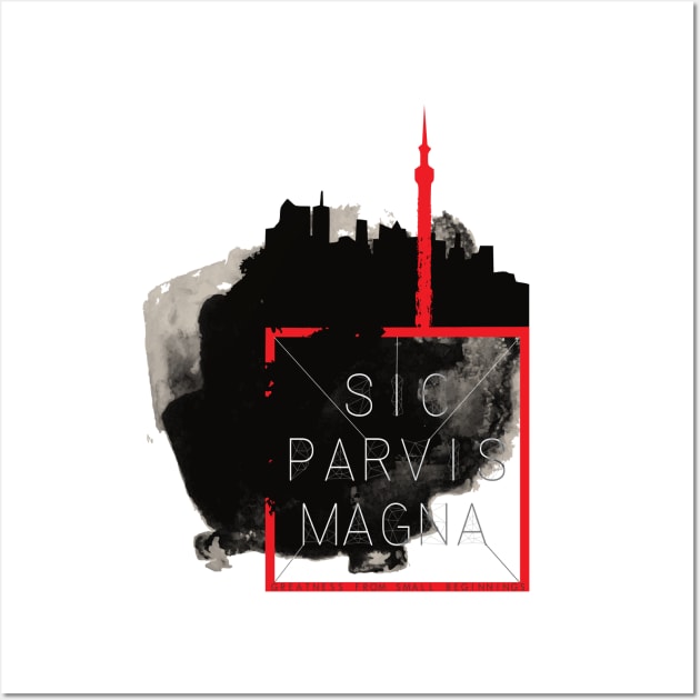 Sic Parvis Magna Wall Art by ThreeHaresWares